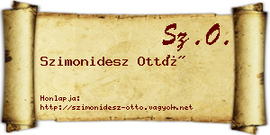 Szimonidesz Ottó névjegykártya